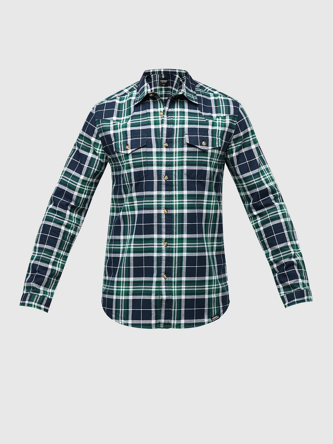 PRODUKT by JACK&JONES Dark Blue Check Full Sleeves Shirt - Image 7