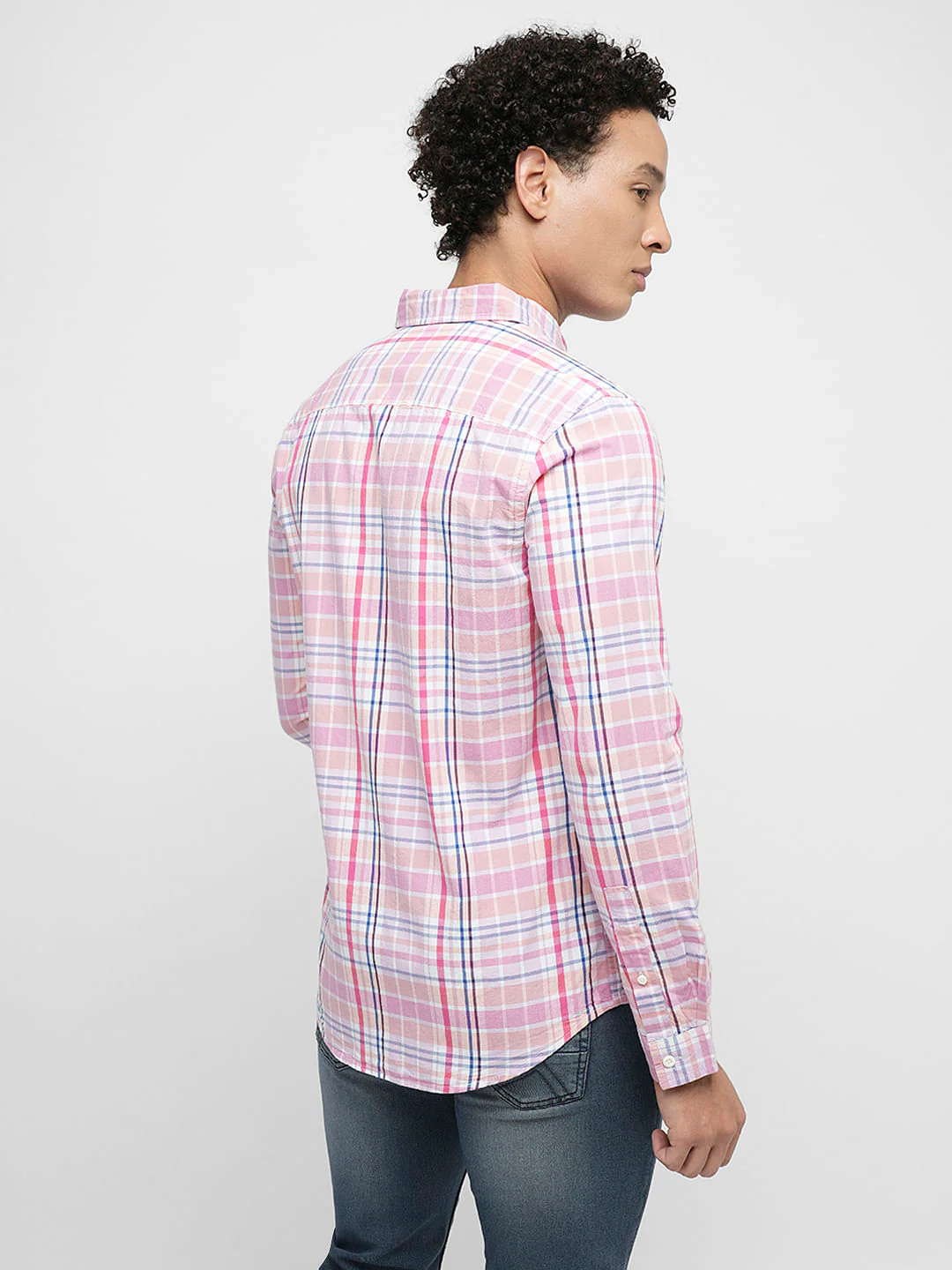 PRODUKT by JACK&JONES Pink Check Full Sleeves Shirt - Image 4
