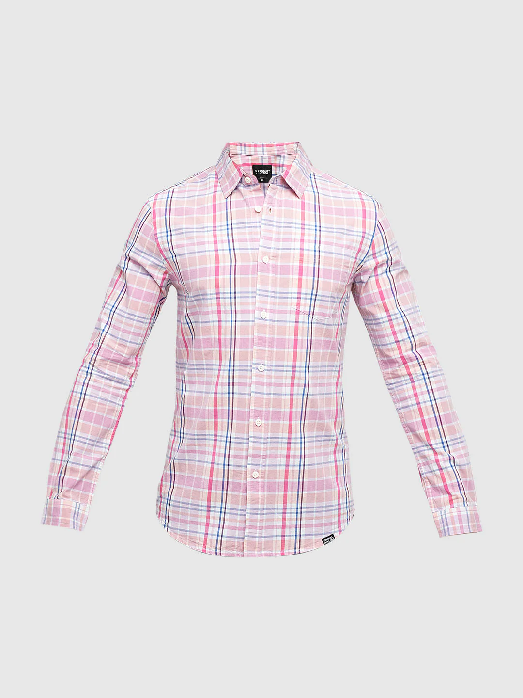 PRODUKT by JACK&JONES Pink Check Full Sleeves Shirt - Image 7