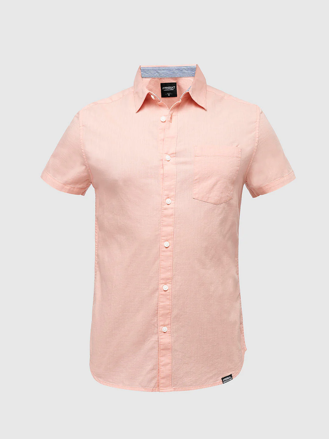 PRODUKT by JACK&JONES Peach Cotton Short Sleeves Shirt - Image 7