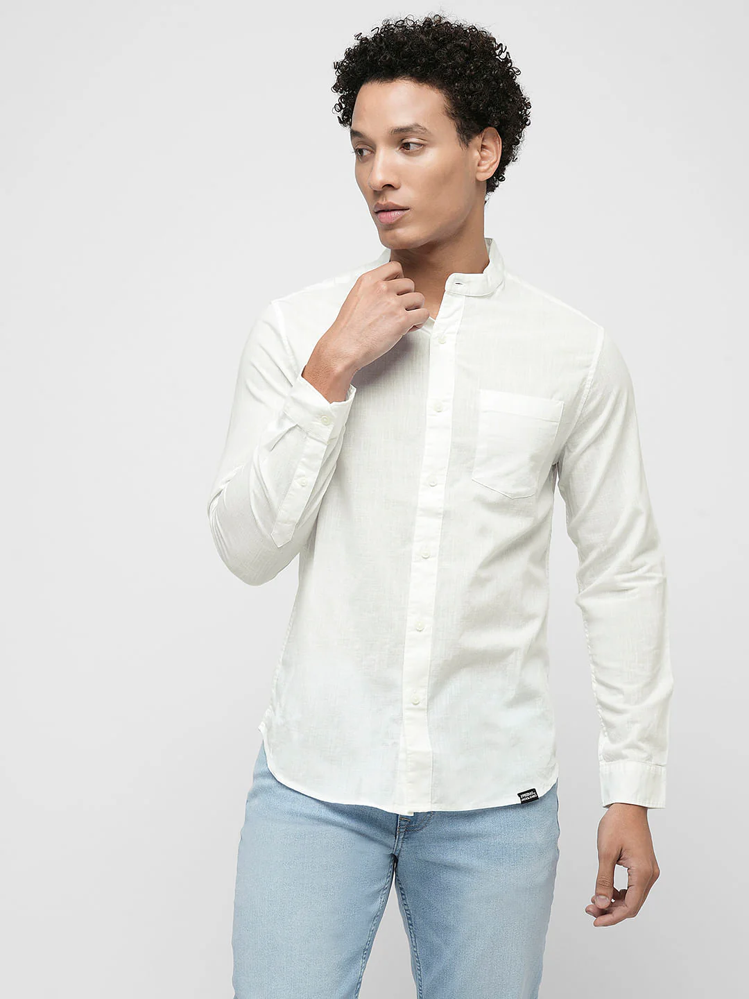 PRODUKT by JACK&JONES White Cotton Full Sleeves Shirt - Image 2