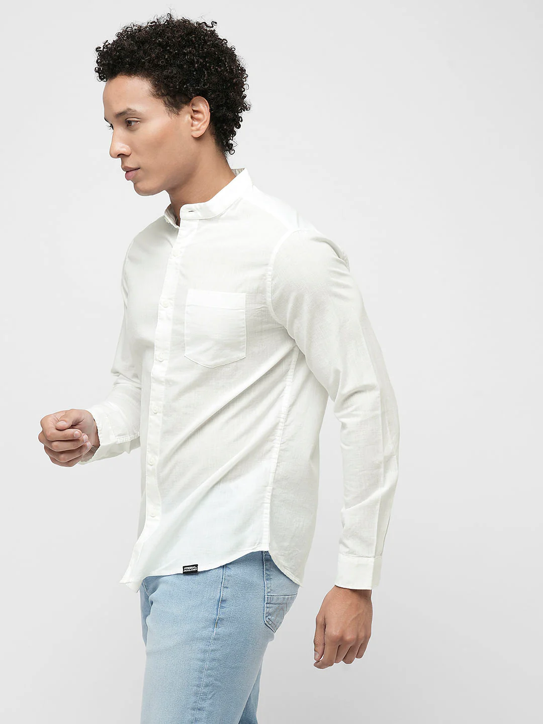 PRODUKT by JACK&JONES White Cotton Full Sleeves Shirt - Image 3
