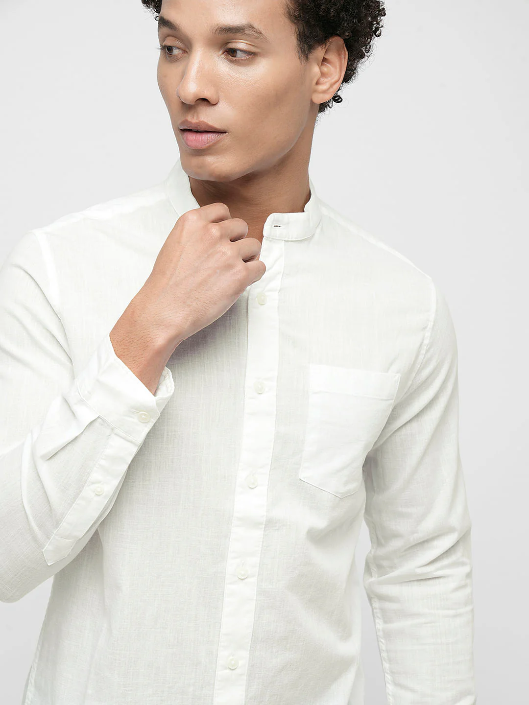 PRODUKT by JACK&JONES White Cotton Full Sleeves Shirt - Image 6