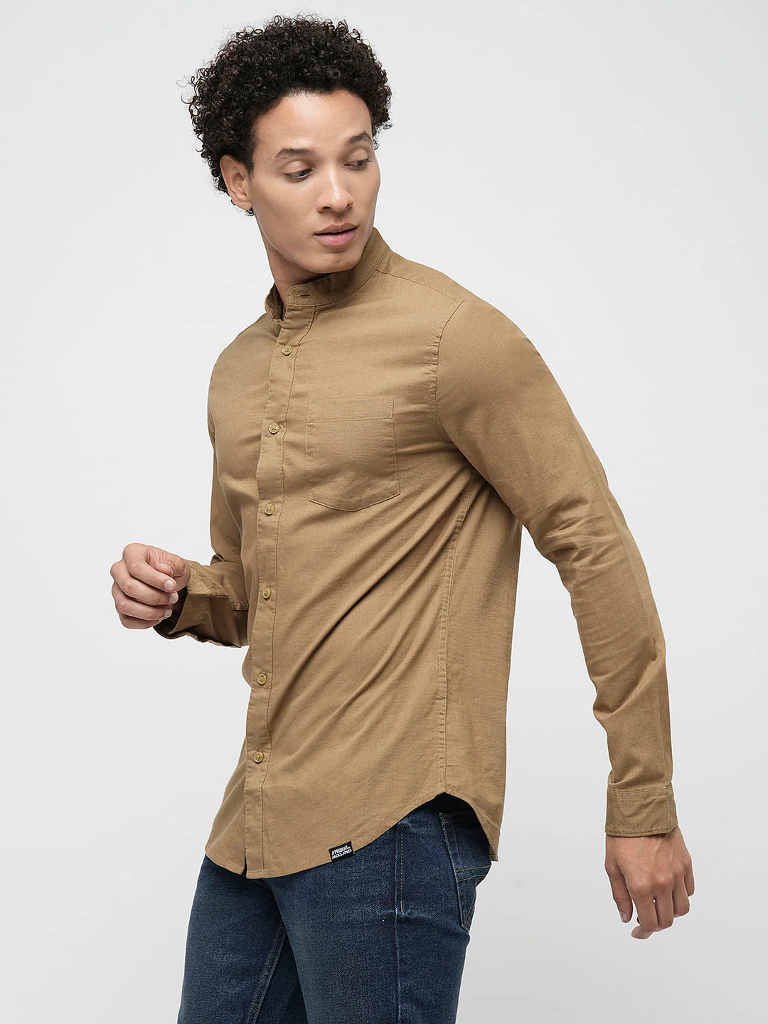 PRODUKT by JACK&JONES Brown Cotton Full Sleeves Shirt - Image 3