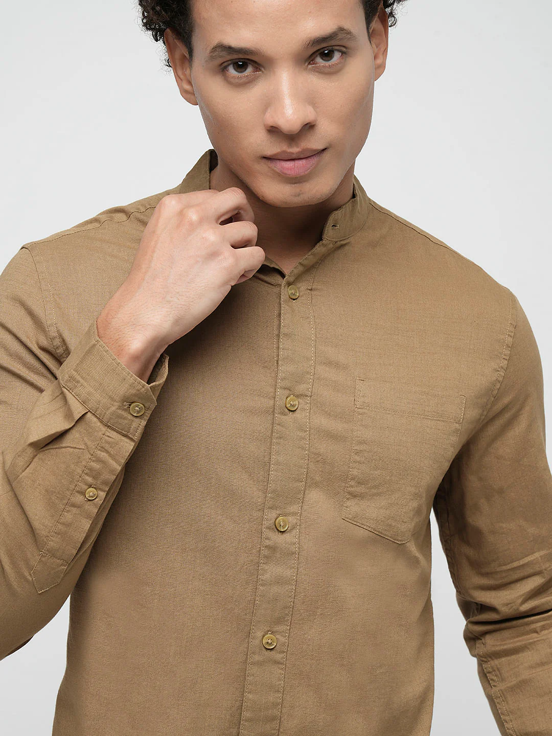 PRODUKT by JACK&JONES Brown Cotton Full Sleeves Shirt - Image 6