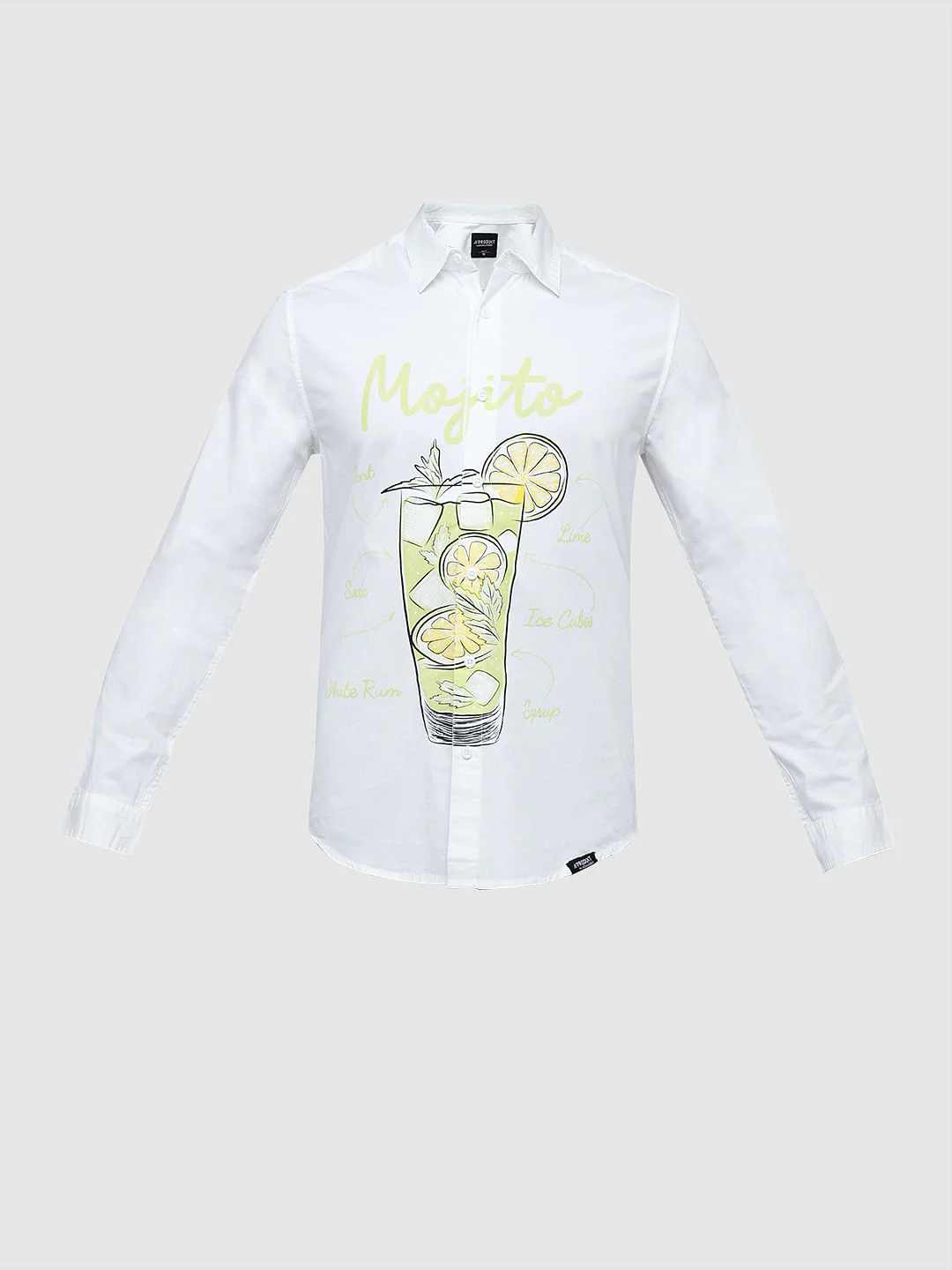 PRODUKT by JACK&JONES White Printed Full Sleeves Shirt - Image 7