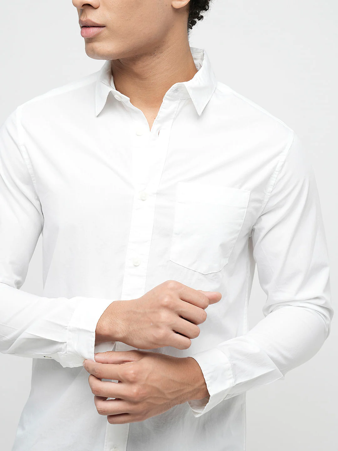 PRODUKT by JACK&JONES White Cotton Full Sleeves Shirt - Image 6