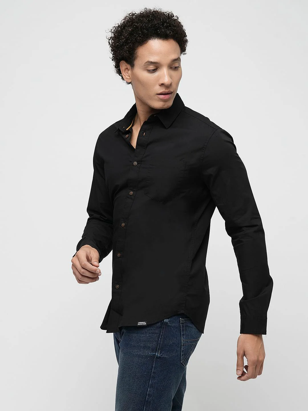 PRODUKT by JACK&JONES Black Cotton Full Sleeves Shirt - Image 3