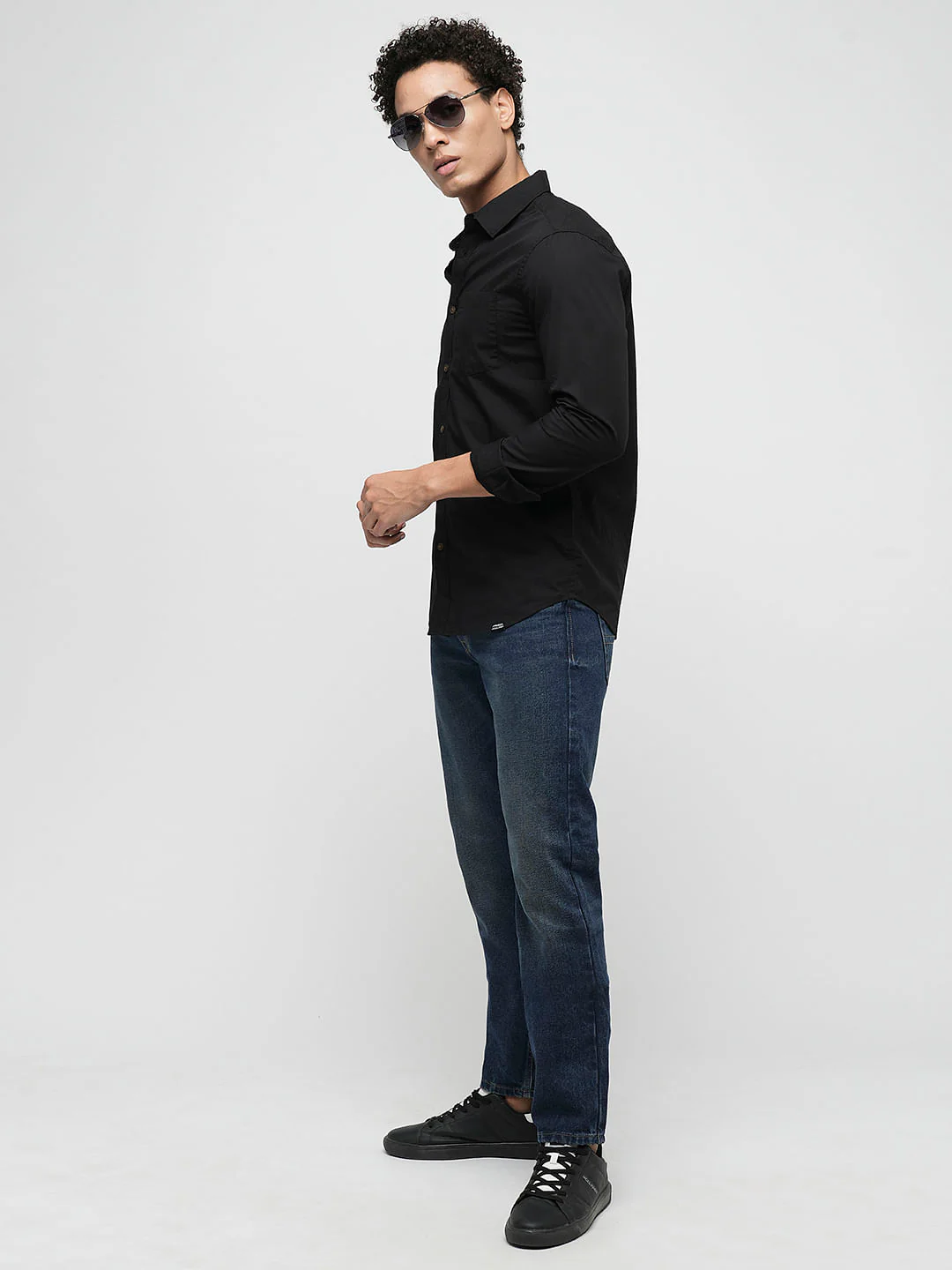 PRODUKT by JACK&JONES Black Cotton Full Sleeves Shirt - Image 5
