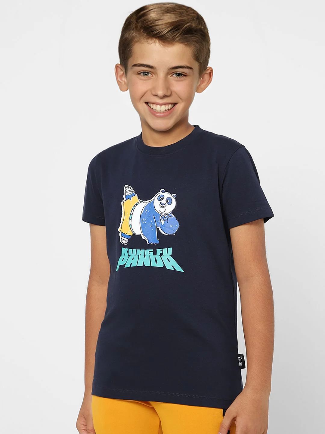 Boys X Kung Fu Panda Dark Blue Graphic Print T-shirt - Image 3
