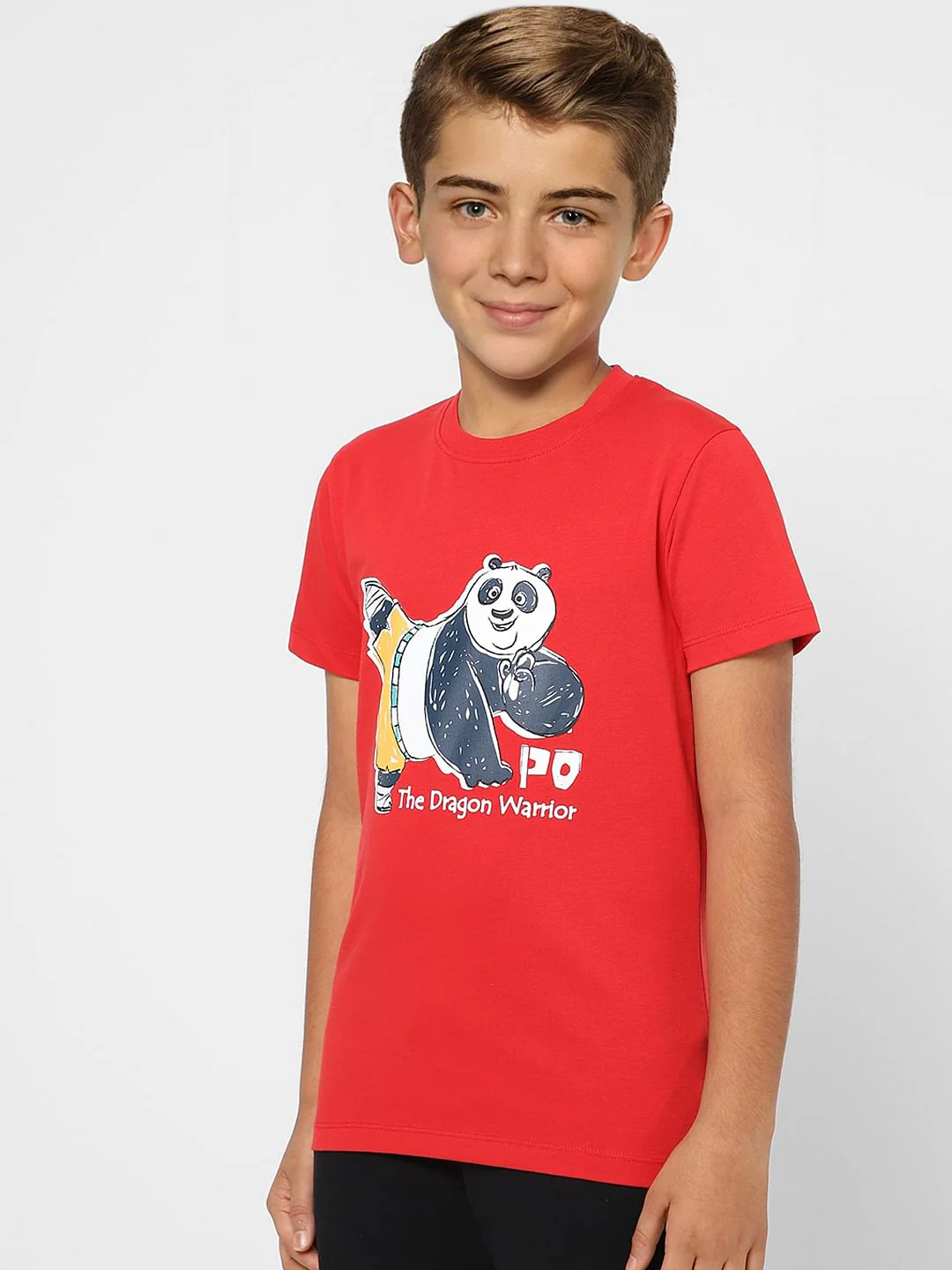 Boys X Kung Fu Panda Red Graphic Print T-shirt - Image 3