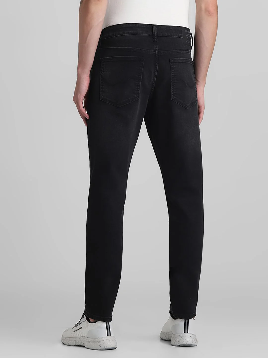 Black Low Rise Distressed Glenn Slim Jeans - Image 3