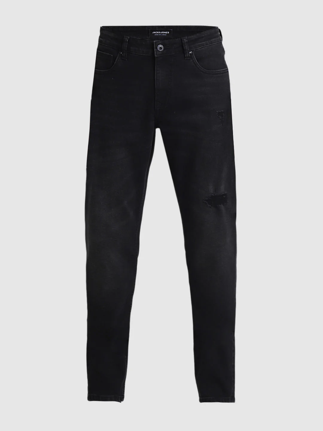 Black Low Rise Distressed Glenn Slim Jeans - Image 7