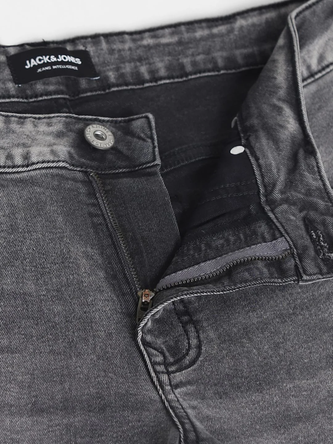 Grey Low Rise Slim Fit Jeans - Image 5