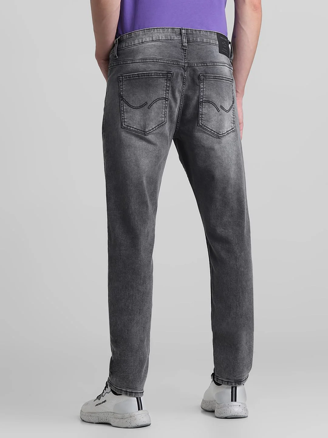 Grey Low Rise Ben Skinny Fit Jeans - Image 3
