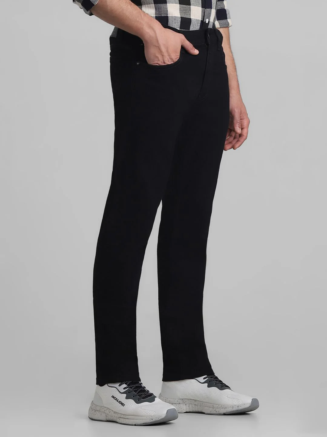 Black Low Rise Glenn Slim Fit Jeans - Image 2