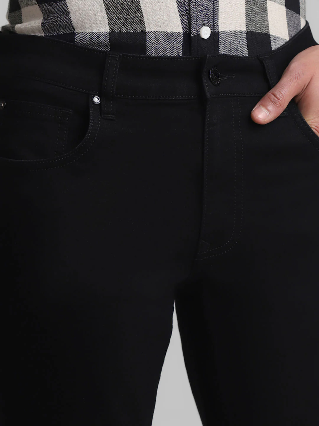 Black Low Rise Glenn Slim Fit Jeans - Image 4
