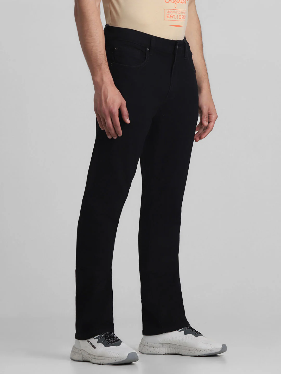 Black Mid Rise Clark Regular Fit Jeans - Image 2