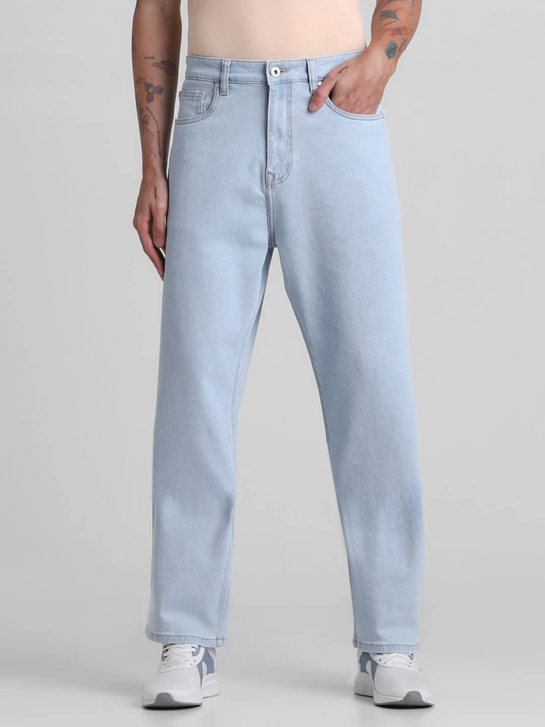 Light Blue High Rise Dario Loose Fit Jeans
