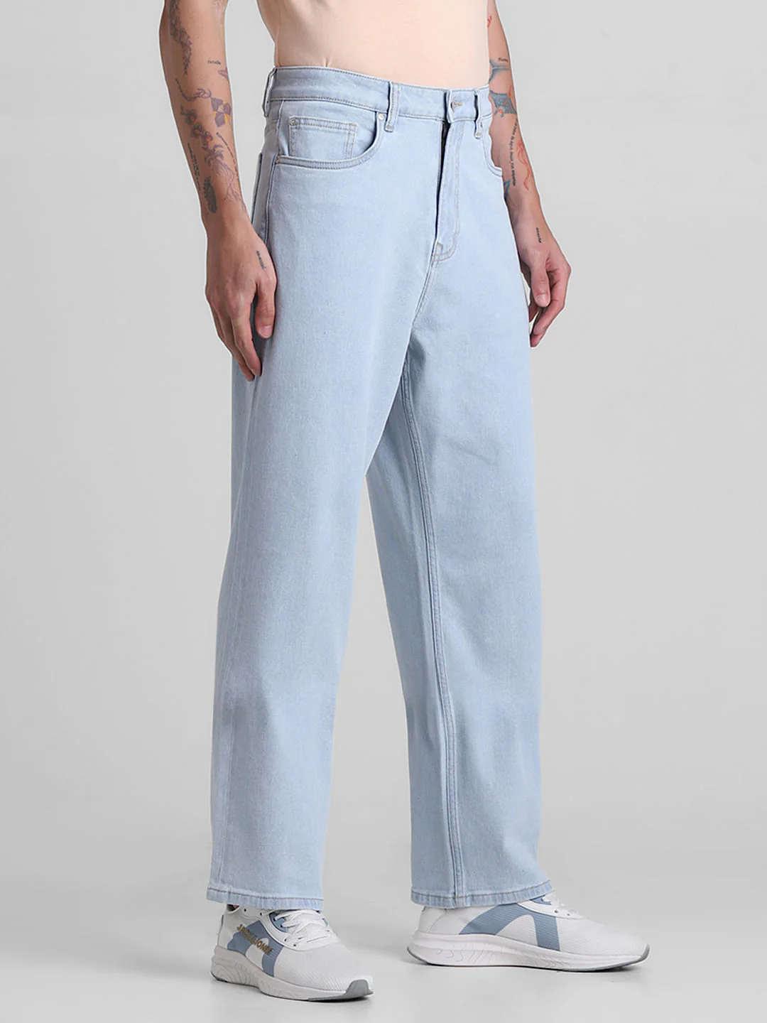 Light Blue High Rise Dario Loose Fit Jeans - Image 2