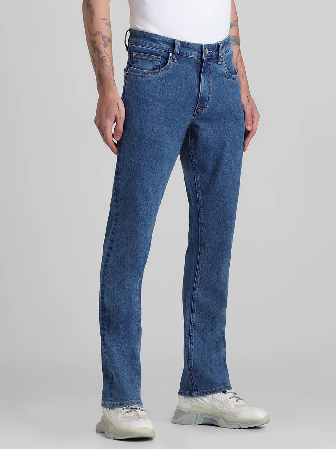 Light Blue Mid Rise Regular Fit Jeans - Image 2