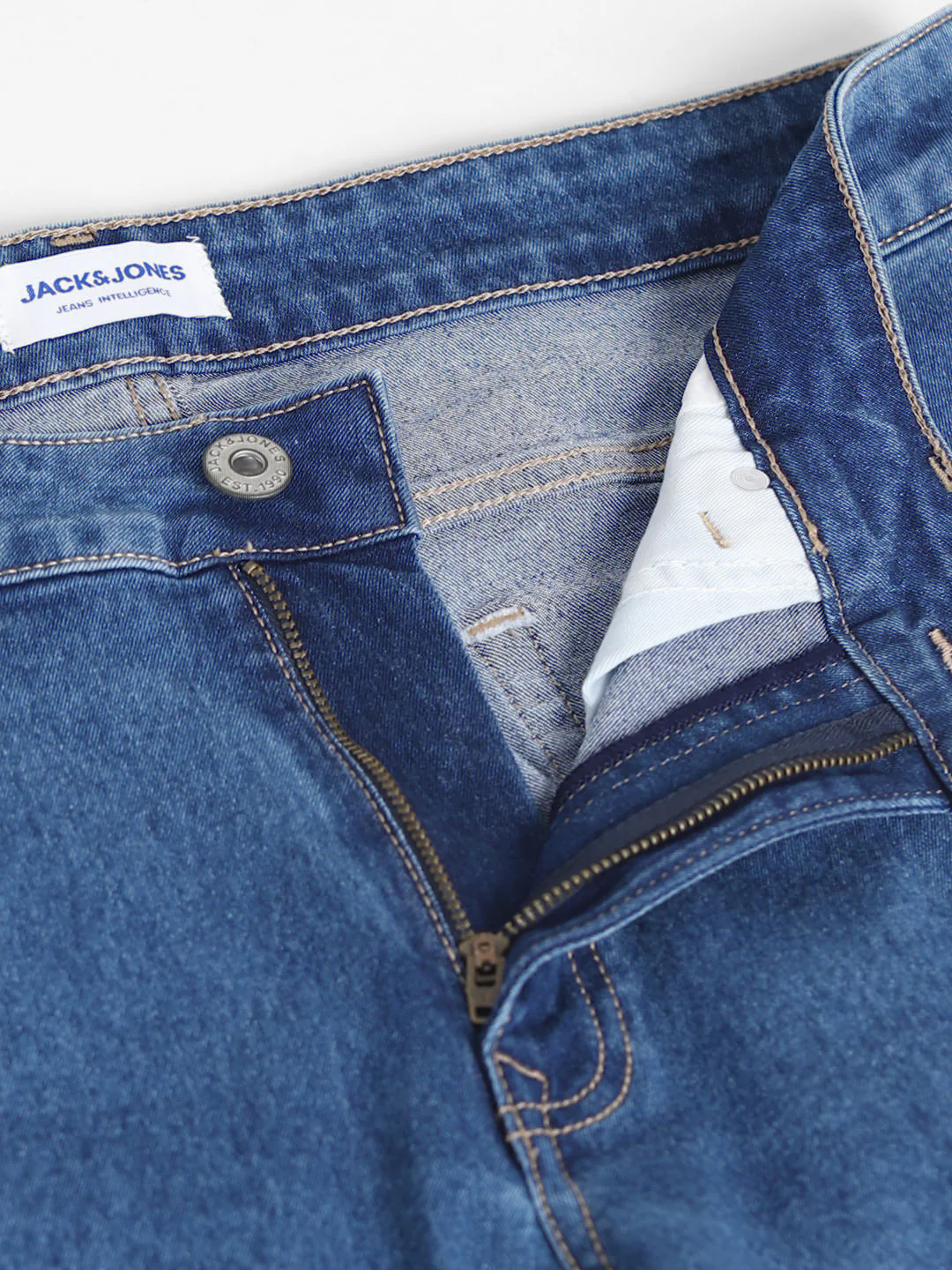 Light Blue Mid Rise Regular Fit Jeans - Image 5
