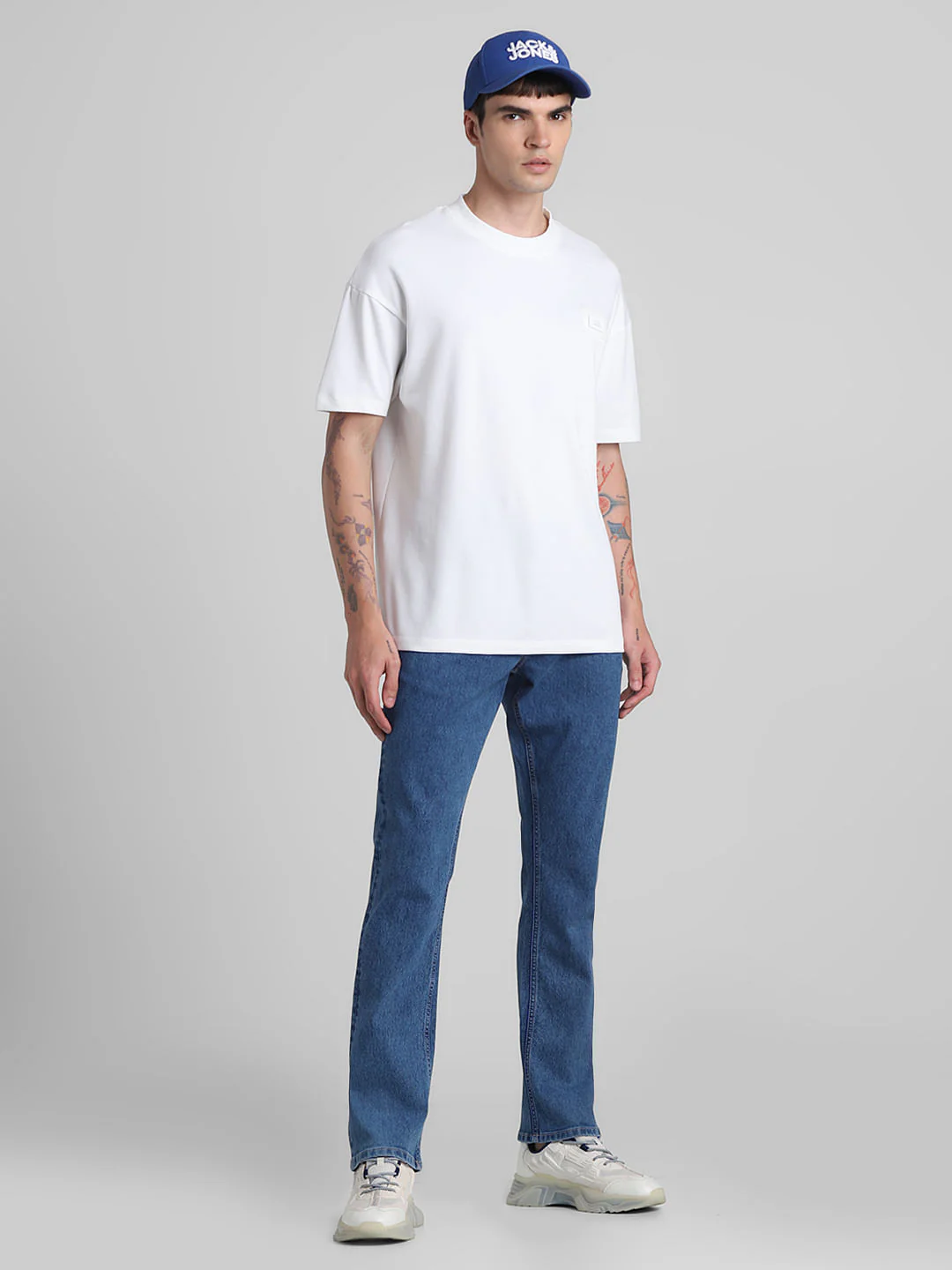 Light Blue Mid Rise Regular Fit Jeans - Image 6