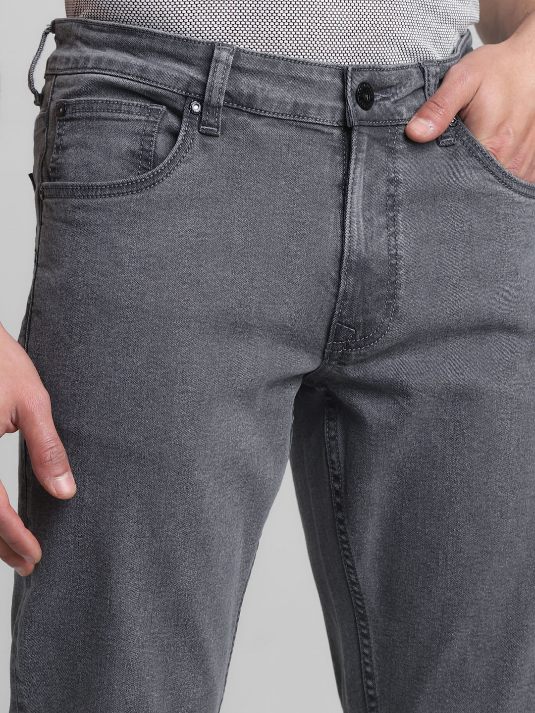 Grey Low Rise Glenn Slim Fit Jeans - Image 4