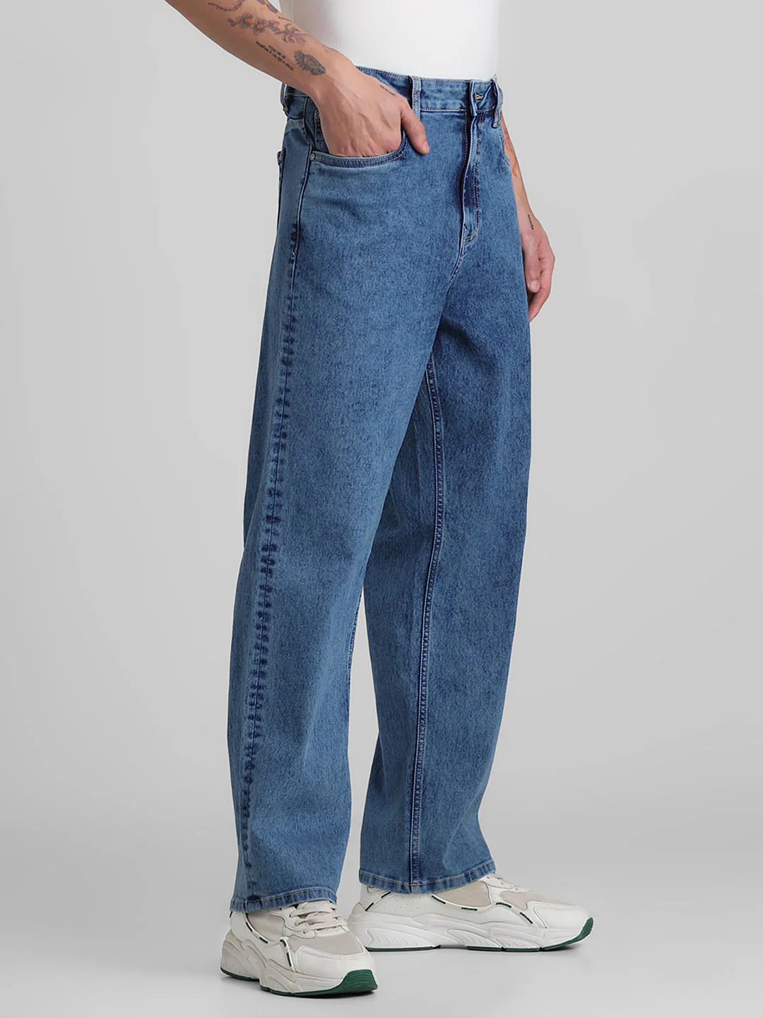 Light Blue High Rise Dario Loose Fit Jeans - Image 2