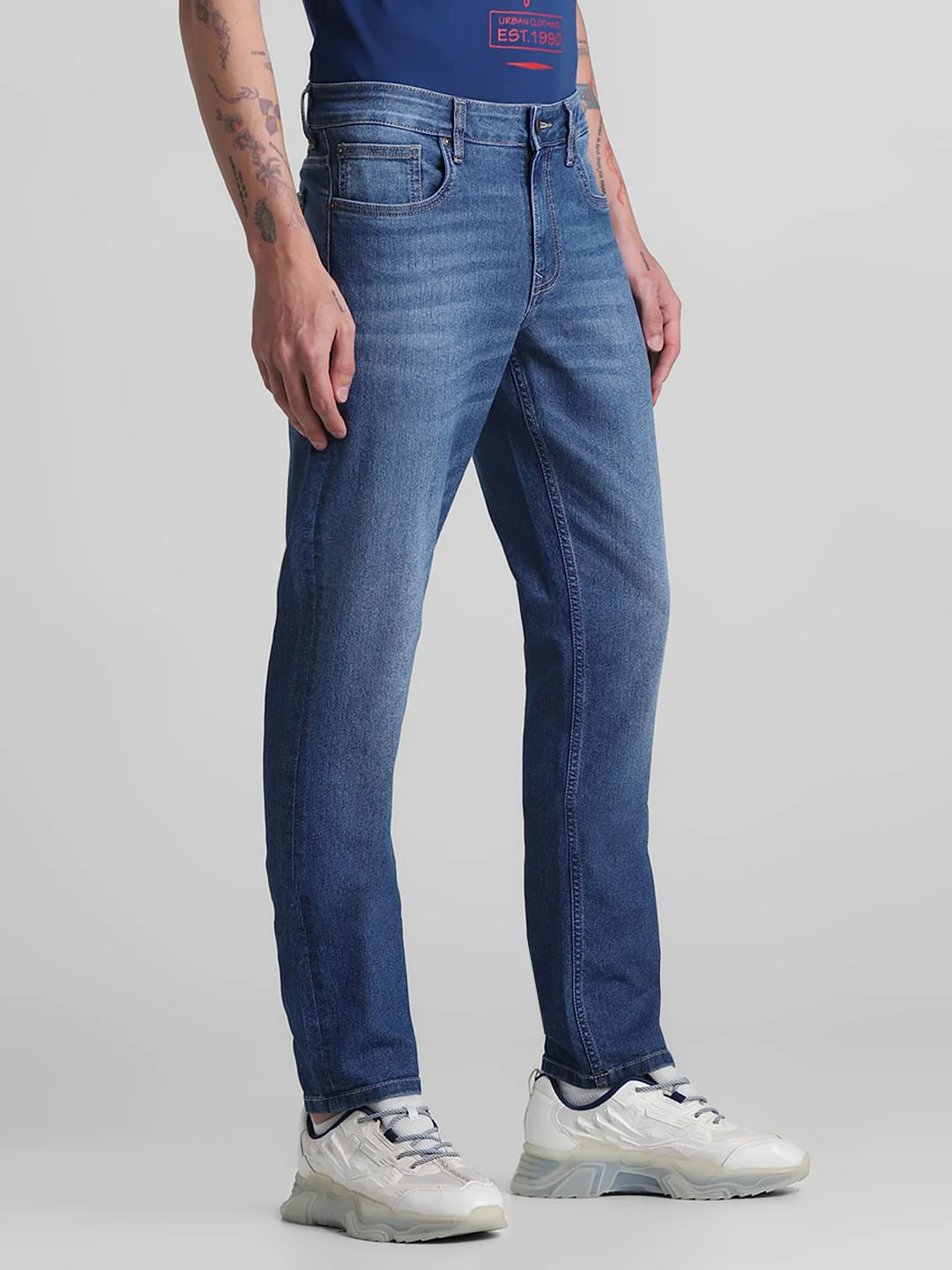 Blue Low Rise Glenn Slim Fit Jeans - Image 2