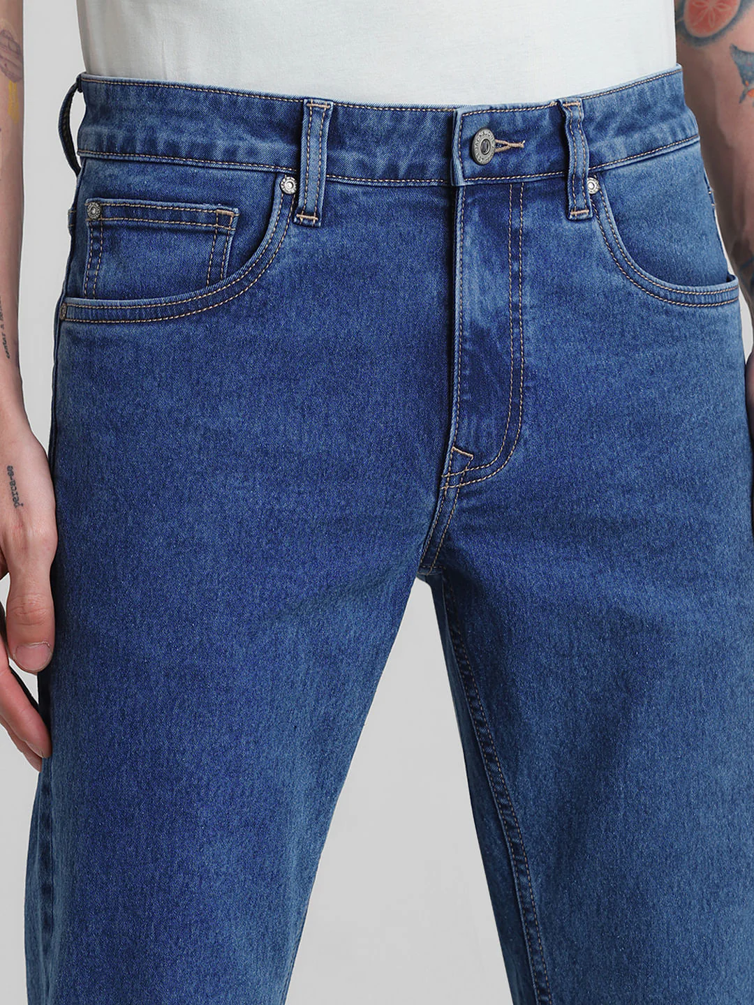 Light Blue Low Rise Ben Skinny Fit Jeans - Image 4