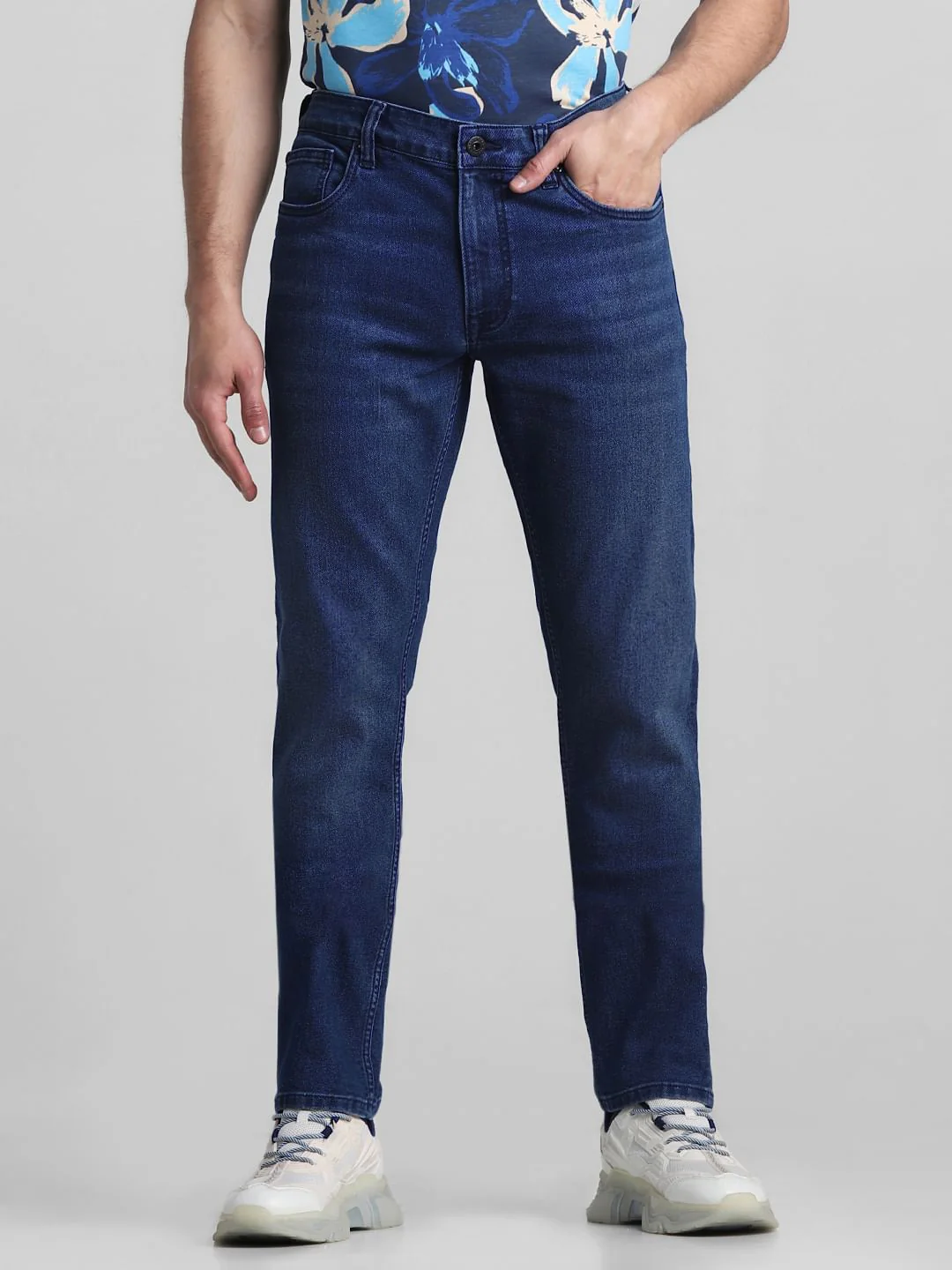 Dark Blue Low Rise Tim Anti Fit Jeans