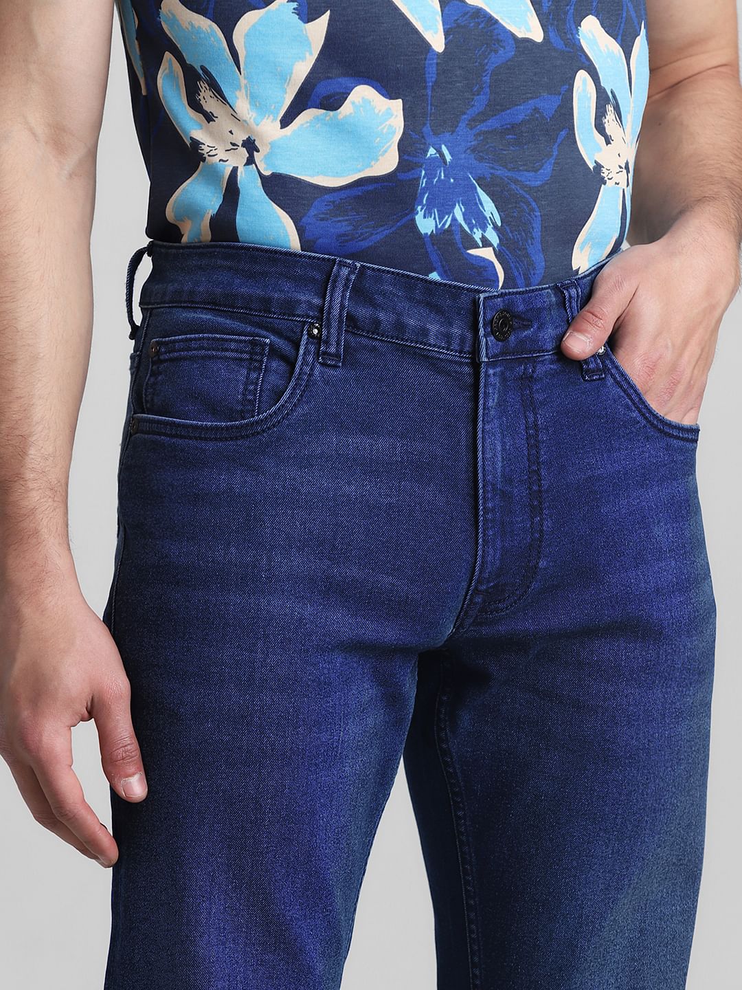 Dark Blue Low Rise Tim Anti Fit Jeans - Image 4