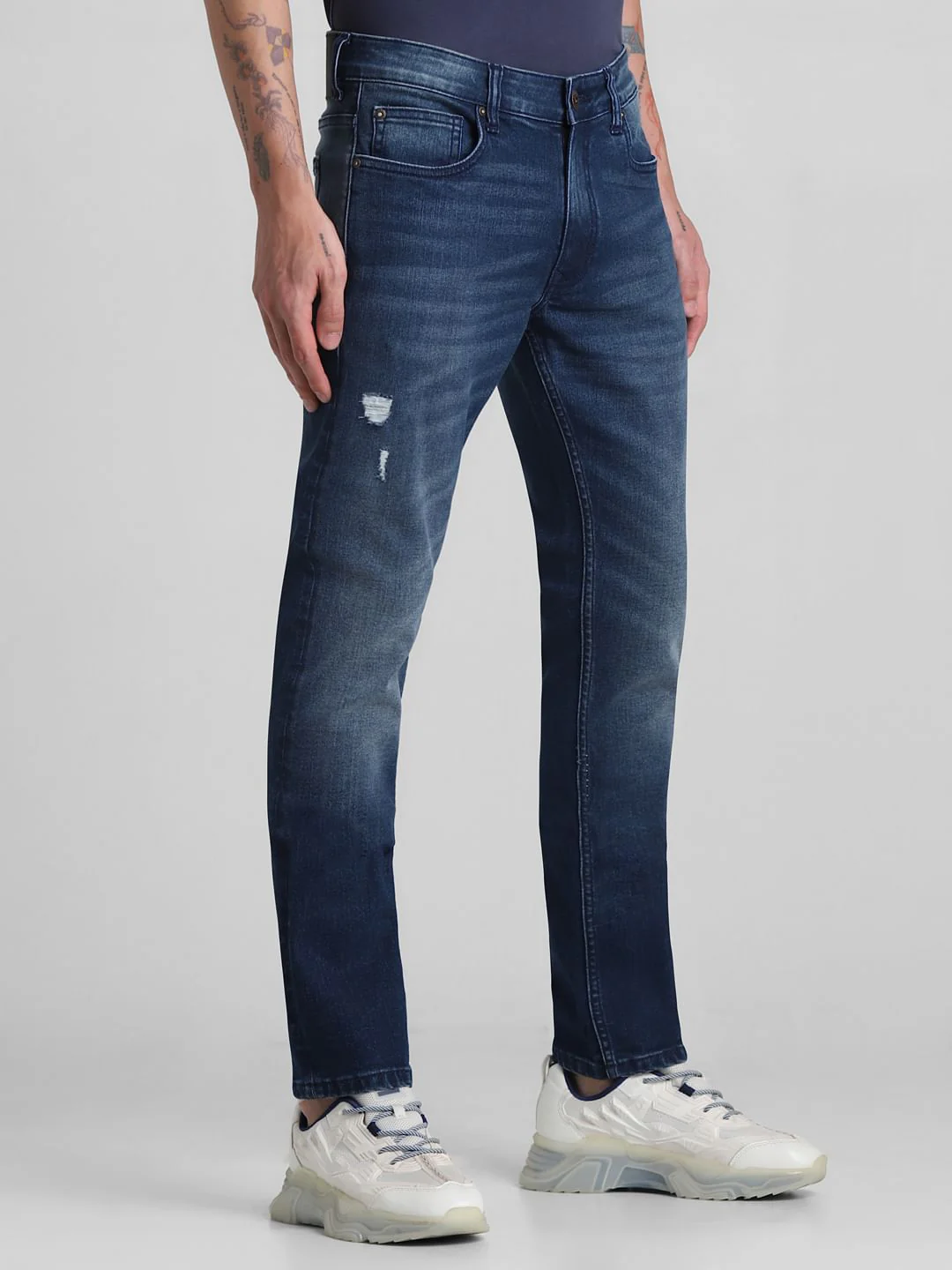 Light Blue Mid Rise Clark Regular Fit Jeans - Image 2