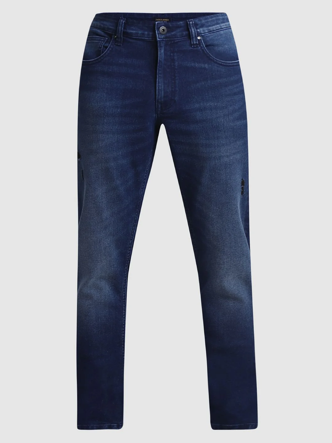 Dark Blue Low Rise Distressed Glenn Slim Jeans - Image 6