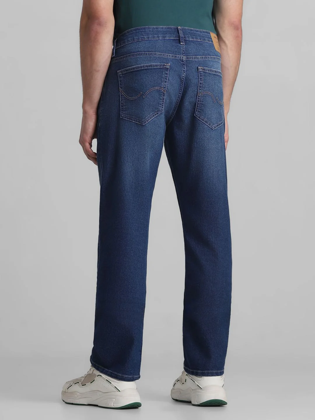 Blue Mid Rise Clark Regular Fit Jeans - Image 3