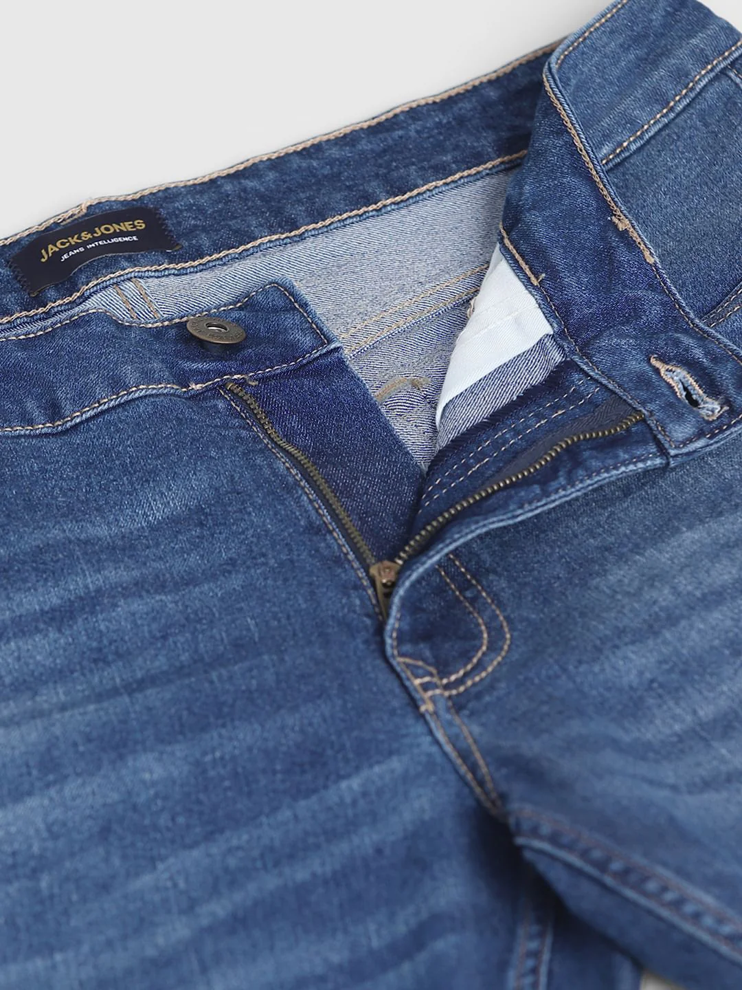 Blue Mid Rise Clark Regular Fit Jeans - Image 5