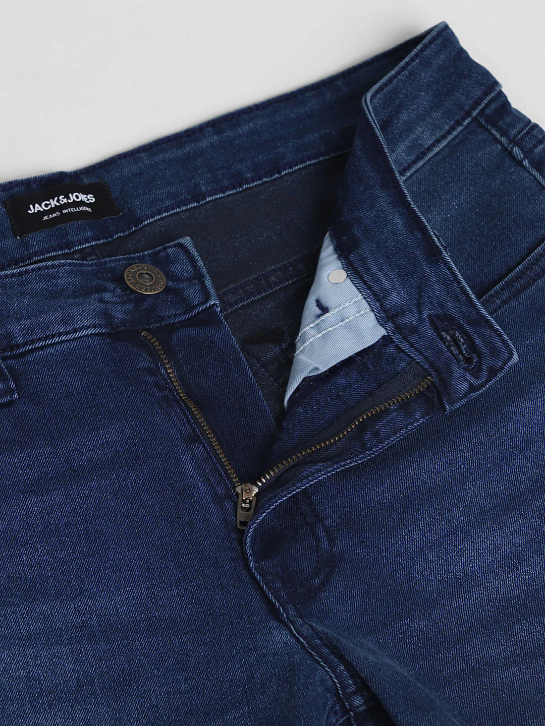 Dark Blue Mid Rise Clark Regular Fit Jeans - Image 5