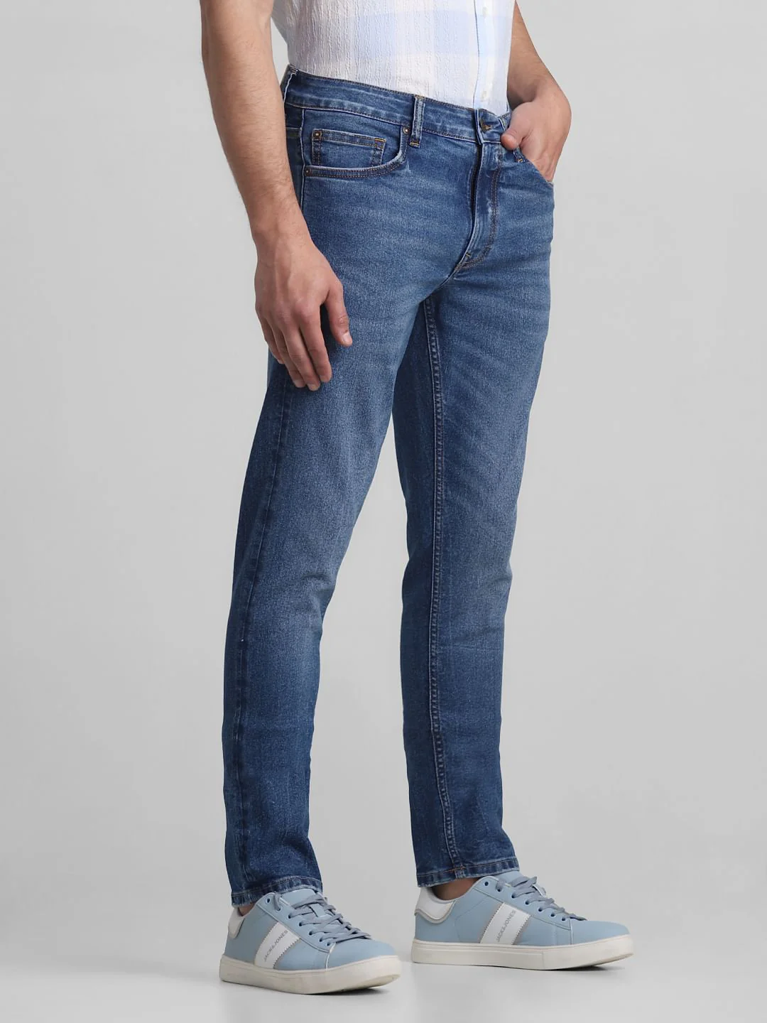 Blue Low Rise Glenn Slim Fit Jeans - Image 2