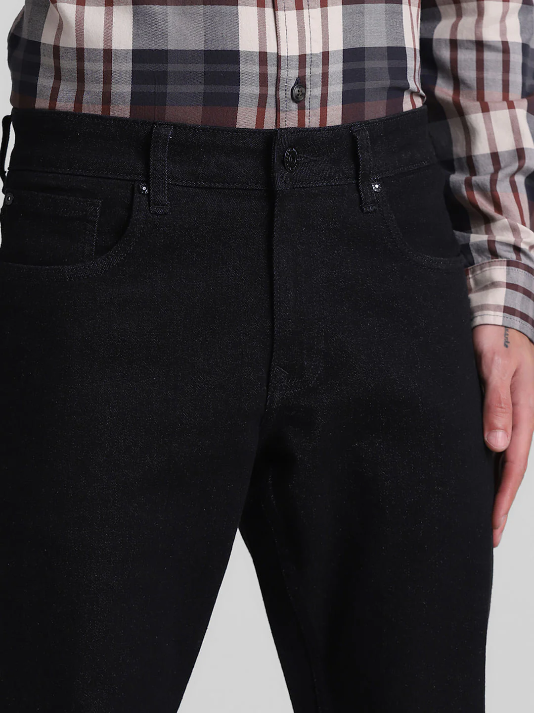 Black Low Rise Glenn Slim Fit Jeans - Image 4