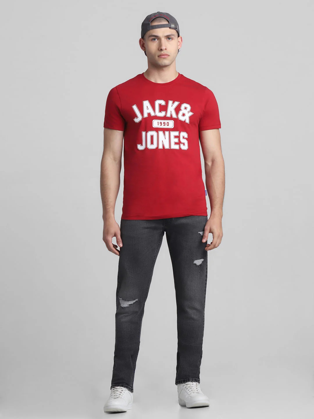 Grey Low Rise Distressed Ben Skinny Jeans - Image 5