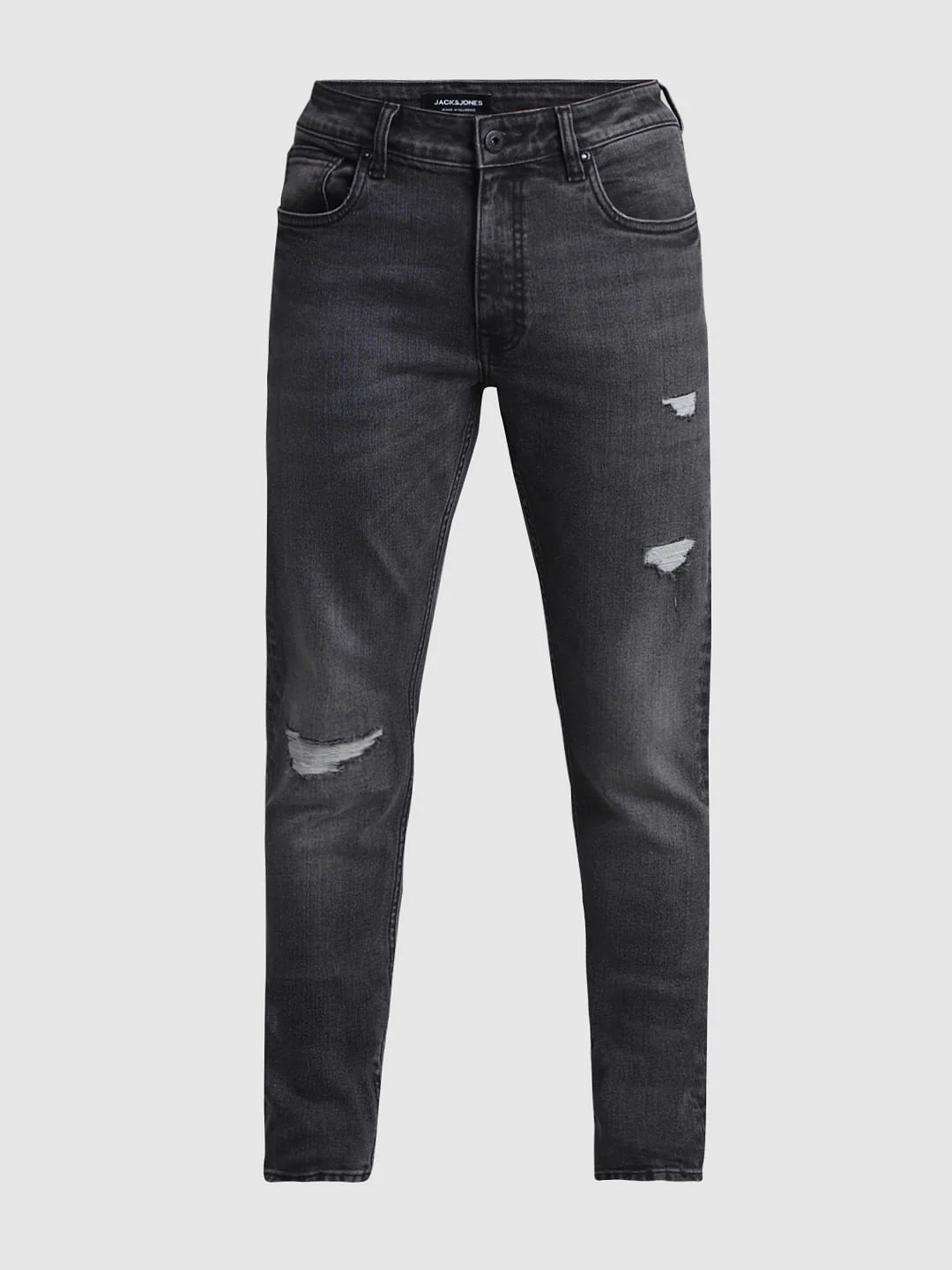 Grey Low Rise Distressed Ben Skinny Jeans - Image 6