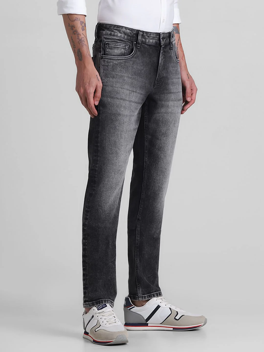 Light Grey Low Rise Glenn Slim Fit Jeans - Image 2