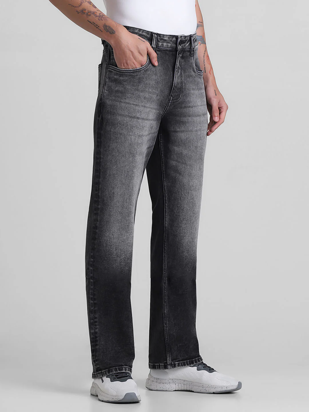Grey High Rise Ray Bootcut Fit Jeans - Image 2
