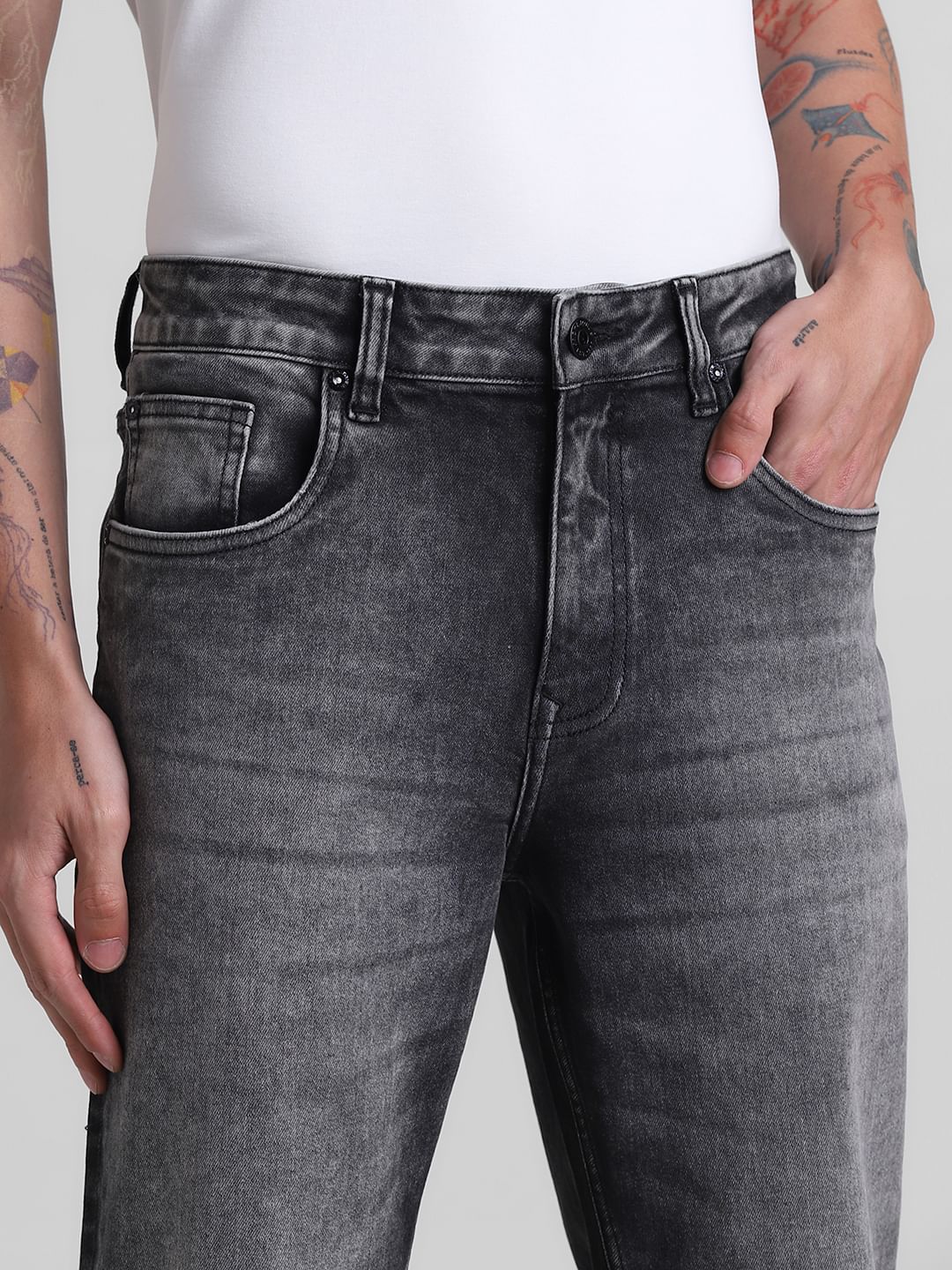 Grey High Rise Ray Bootcut Fit Jeans - Image 4