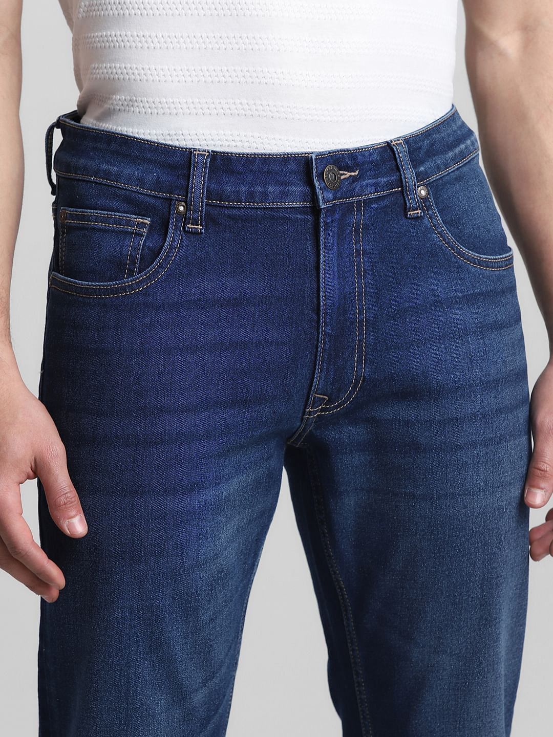 Blue Low Rise Tim Anti Fit Jeans - Image 4