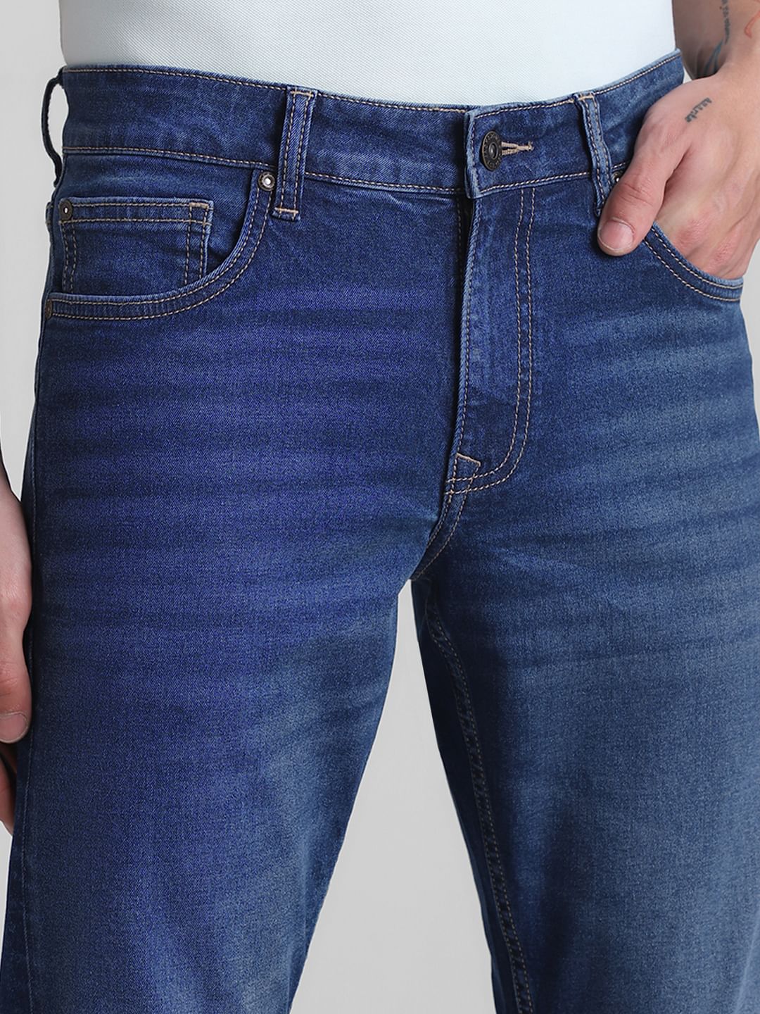 Blue Low Rise Glenn Slim Fit Jeans - Image 4