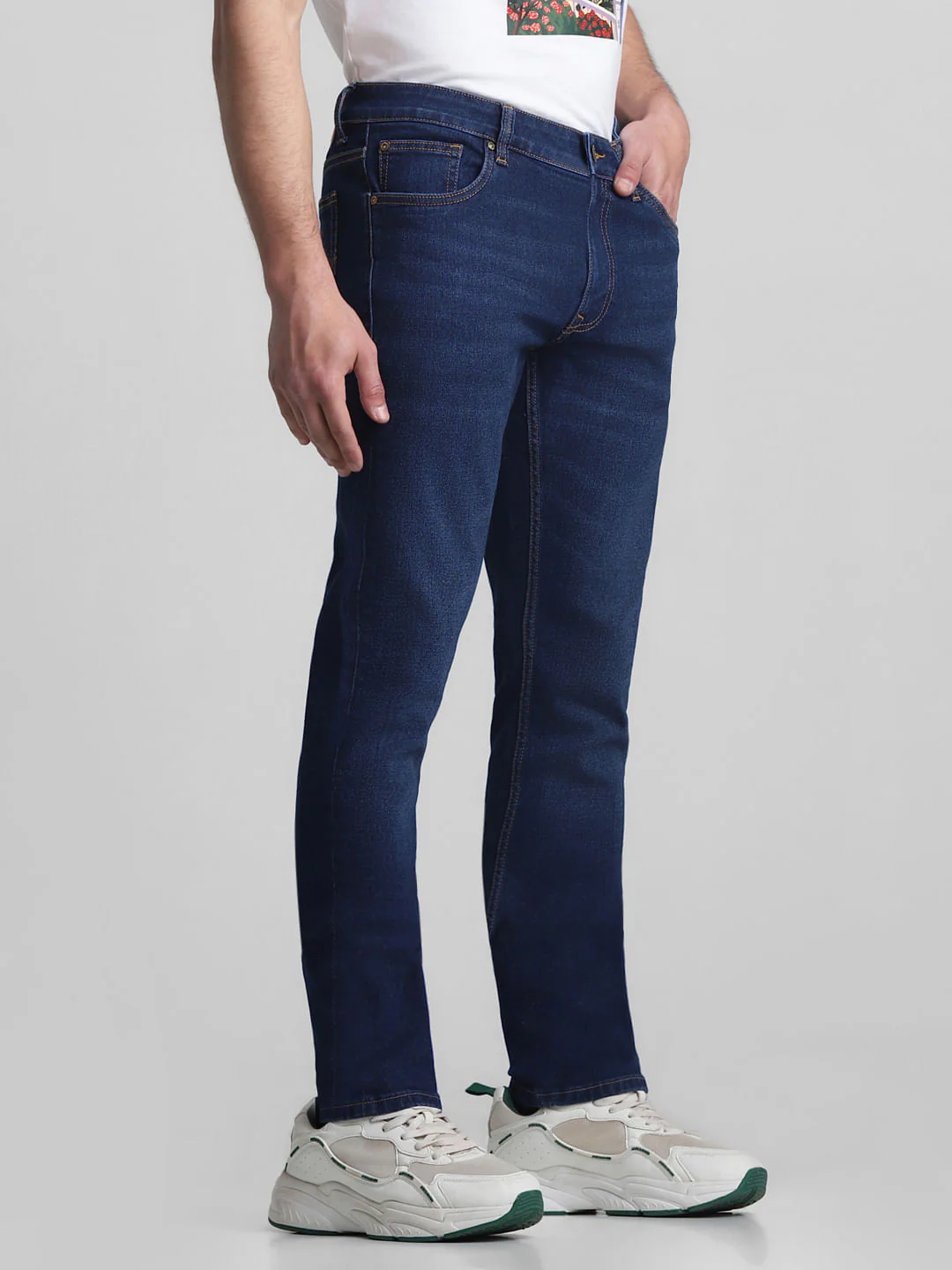 Dark Blue Low Rise Glenn Slim Fit Jeans - Image 2