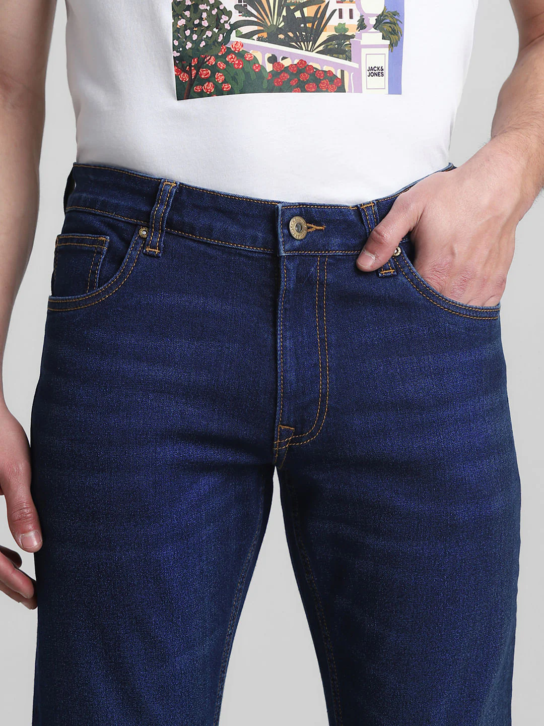 Dark Blue Low Rise Glenn Slim Fit Jeans - Image 4