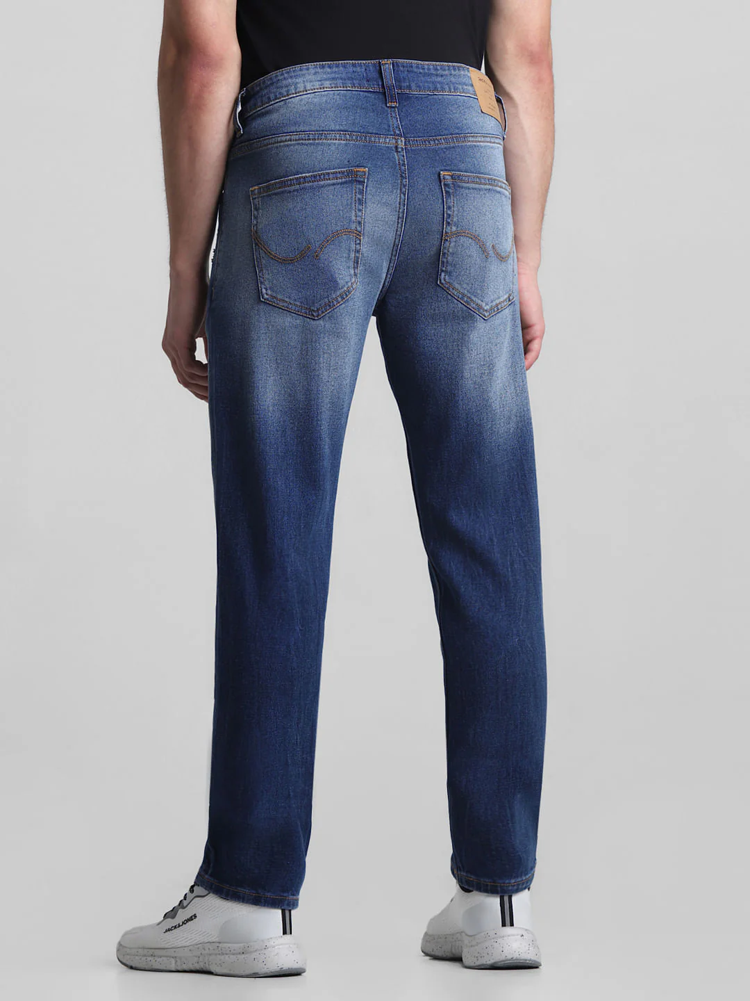 Blue Low Rise Distressed Tim Anti Fit Jeans - Image 3